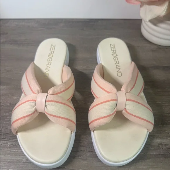 Cole Haan Zerogrand Flat Knotted Slide Sandals size 8 EUC - Picture 4 of 9